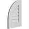Ekena Millwork Quarter Round Top Left Surface Mount PVC Gable Vent w/ 3-1/2"W x 1"P Standard Frame, 14"W x 20"H GVPQL14X2001SF - alternate 4